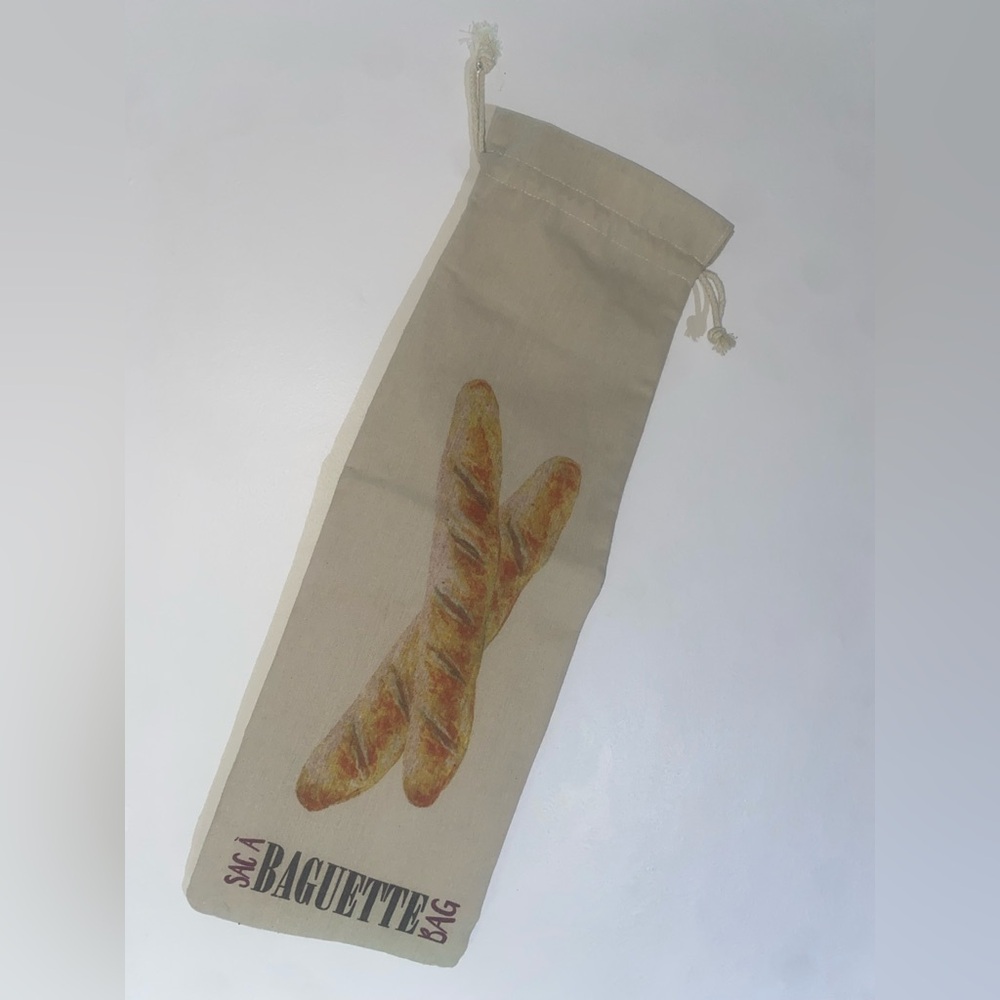 Long Foldable Baguette Bread Bag Canvas